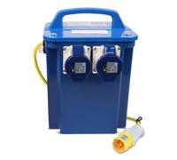 3.3kVA Step Up Transformer 2x16 Amps Outlet 240V 16 Amps 110V Plug with 1.5m Cable for Work Sites and Construction