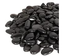 3.3lb Black Polished Pebbles - 20-40 mm Natural Polished Decorative Stones for Aquariums, Landscaping, Vase Fillers, Succulent, Garden