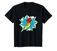 3-3rd Birthday Superhero Three Years Old Comic Book T-Shirt
