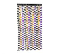 3.3x6.6ft Bat Wing Foil Fringe Curtains, Gleaming Tinsel Backdrop for Halloween Decorations,Night Festival Party, Costume Ball, Spooky Celebrations, Creepy Events Aglow Under the Moonlight (Pumpkin)