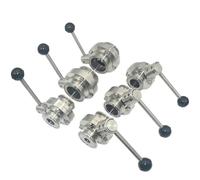 3/4" 1" 1-1/2" 2" 3"SS304 Stainless Steel Butterfly Valve 50.5/64/77.5/91mm(19mm Ferrule 50.5)