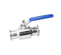 3/4" 1" 1-1/2" 2" 304 Stainless Steel Ball Valve Tri Clamp 50.5mm/64mm Ferrule Type for Homebrew Diary 19/25/38/51 Mm(19mm x Ferrule 50.5)