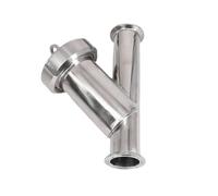 3/4" 1" 1-1/4" 1-1/2" Pipe OD X 1.5" Tri Clamp Y-Shaped Strainer Filter Valve SUS 304 Stainless Steel Homebrew Beer(30 Mesh,25mm K50.5mm SUS304)