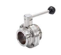 3/4 1 1-1/4 2 Inch Sanitary Tri Clamp Valve 304 Stainless Steel 1Pcs(51mm Ferrule 64)