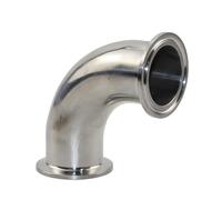 3/4" 1” 2” 3“ 19Mm-76Mm OD Sanitary Tri Clamp Ferrule 90 Degree Elbow Pipe Fitting Stainless Steel 304 Homebrew(12.7mmxferrule 25.4)