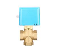 3/4 1 Inch Motorized Electric Brass Globe Valves 2 Wire AC220V Three Way Stop Shut-Off Valve 1Pcs(1")