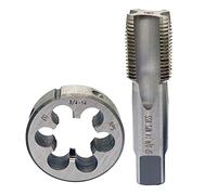 3/4"-14 NPS tap and die, 3/4"-14, 3/4"-18, HSS Tap And Die Set UNF Machine Thread Tap And UNF Round Thread Die Right Hand (3/4-14 NPS)