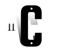 3/4/5/6/7/8 Inch Modern Iron House Numbers with Screws Black Iron Door Number and Letters 3D Address Numbers Exterior Decorative for Outside House Apartment Yard Mail Box Post Street(C,3inch)