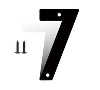 3/4/5/6/7/8 Inch Modern Iron House Numbers with Screws Black Iron Door Number and Letters 3D Address Numbers Exterior Decorative for Outside House Apartment Yard Mail Box Post Street(7,5inch)