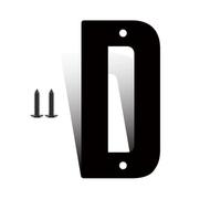 3/4/5/6/7/8 Inch Modern Iron House Numbers with Screws Black Iron Door Number and Letters 3D Address Numbers Exterior Decorative for Outside House Apartment Yard Mail Box Post Street(D,3inch)