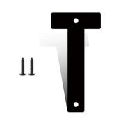 3/4/5/6/7/8 Inch Modern Iron House Numbers with Screws Black Iron Door Number and Letters 3D Address Numbers Exterior Decorative for Outside House Apartment Yard Mail Box Post Street(T,8inch)