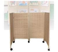3/4/5/6/7/8 Panel Short Room Dividers,Movable Foldable Privacy Screens,Bamboo Woven Light-Blocking and Breathable Decorative Fences,for Home Kindergarten