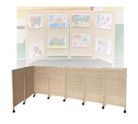 3/4/5/6/7/8 Panel Short Room Dividers,Movable Foldable Privacy Screens,Bamboo Woven Light-Blocking and Breathable Decorative Fences,for Home Kindergarten