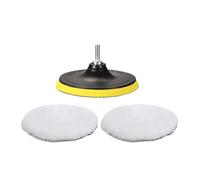 3/4/5/6/7 Inch Wool Polishing Dics Car Detailing Waxing Sponge Pad For Polisher Auto Paint Care With M10 M14 Drill Adapter(4PCS 7inch 180mm)