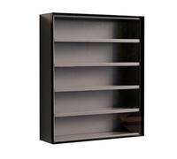 3/4/5/6/7 Tiers Display Cabinets With Glass Door, Figures Display Case, Collectibles Organizer, Wall Shelf Showcase, Home Office Playroom Bedroom Storage Shelves(Black,(L x W x H) 50x13x60.2 CM)