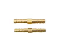 3 4 5 6 8 10 12 14 16 19 25 mm Brass Straight Hose Pipe Fitting Equal Barb Copper Coupler Connector Adapter,6mm,6mm