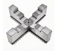 3/4/5/6/8/10/12/15inch Lathe Chuck Hard Jaws, Clamping Range 22-400mm, for CNC & Milling Machine Turning, End Milling, Internal Boring, Chamfering, Drilling(80mm)