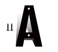 3" 4" 5" 6" 8" 10" 12" Inch Metal Black Modern House Numbers With Screw for Outside, Mailbox Decorations Outdoor, Large Numbers for House Door Apartments Office Room Personalized(A,5inch)