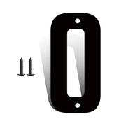 3" 4" 5" 6" 8" 10" 12" Inch Metal Black Modern House Numbers With Screw for Outside, Mailbox Decorations Outdoor, Large Numbers for House Door Apartments Office Room Personalized(O,6Inch)