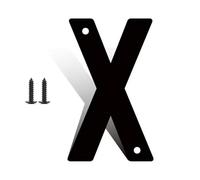 3" 4" 5" 6" 8" 10" 12" Inch Metal Black Modern House Numbers With Screw for Outside, Mailbox Decorations Outdoor, Large Numbers for House Door Apartments Office Room Personalized(X,4inch)