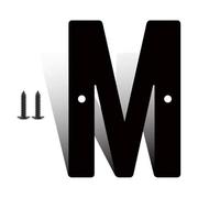3" 4" 5" 6" 8" 10" 12" Inch Metal Black Modern House Numbers With Screw for Outside, Mailbox Decorations Outdoor, Large Numbers for House Door Apartments Office Room Personalized(M,12Inch)