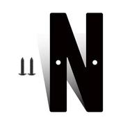3" 4" 5" 6" 8" 10" 12" Inch Metal Black Modern House Numbers With Screw for Outside, Mailbox Decorations Outdoor, Large Numbers for House Door Apartments Office Room Personalized(N,8Inch)