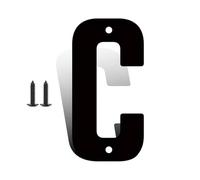 3" 4" 5" 6" 8" 10" 12" Inch Metal Black Modern House Numbers With Screw for Outside, Mailbox Decorations Outdoor, Large Numbers for House Door Apartments Office Room Personalized(C,12Inch)