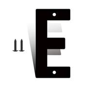 3" 4" 5" 6" 8" 10" 12" Inch Metal Black Modern House Numbers With Screw for Outside, Mailbox Decorations Outdoor, Large Numbers for House Door Apartments Office Room Personalized(E,4inch)