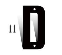 3" 4" 5" 6" 8" 10" 12" Inch Metal Black Modern House Numbers With Screw for Outside, Mailbox Decorations Outdoor, Large Numbers for House Door Apartments Office Room Personalized(D,4inch)