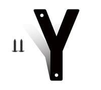 3" 4" 5" 6" 8" 10" 12" Inch Metal Black Modern House Numbers With Screw for Outside, Mailbox Decorations Outdoor, Large Numbers for House Door Apartments Office Room Personalized(Y,10Inch)