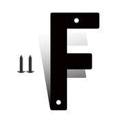 3" 4" 5" 6" 8" 10" 12" Inch Metal Black Modern House Numbers With Screw for Outside, Mailbox Decorations Outdoor, Large Numbers for House Door Apartments Office Room Personalized(F,3inch)