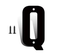 3" 4" 5" 6" 8" 10" 12" Inch Metal Black Modern House Numbers With Screw for Outside, Mailbox Decorations Outdoor, Large Numbers for House Door Apartments Office Room Personalized(Q,4inch)