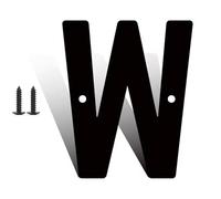 3" 4" 5" 6" 8" 10" 12" Inch Metal Black Modern House Numbers With Screw for Outside, Mailbox Decorations Outdoor, Large Numbers for House Door Apartments Office Room Personalized(W,8Inch)