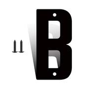 3" 4" 5" 6" 8" 10" 12" Inch Metal Black Modern House Numbers With Screw for Outside, Mailbox Decorations Outdoor, Large Numbers for House Door Apartments Office Room Personalized(B,4inch)