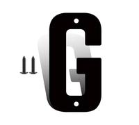3" 4" 5" 6" 8" 10" 12" Inch Metal Black Modern House Numbers With Screw for Outside, Mailbox Decorations Outdoor, Large Numbers for House Door Apartments Office Room Personalized(G,4inch)
