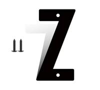3" 4" 5" 6" 8" 10" 12" Inch Metal Black Modern House Numbers With Screw for Outside, Mailbox Decorations Outdoor, Large Numbers for House Door Apartments Office Room Personalized(Z,5inch)