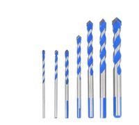 3 4 5 6 8 10 12mm Multi-Functional Glass Drill Bit Triangle Bits Ceramic Tile Concrete Brick Metal Stainless Steel Wood(6pcs Set 2)