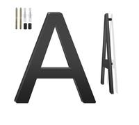 3" 4" 5" 6" 8" 10" Floating Metal Letters for Outdoor Signs, House Numbers for Outside, Aluminum Address Letters and Numbers for Door, Garden, Home or Office, 5 Inch Letter A