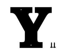 3/4/5/6/8 Inch Metal House Numbers 0-9 Letters A-Z for Outside with Screw Kit, Black Modern Exterior Address Sign Mailbox Number Plaque Door Plate, for Yard Home Street Apartment Room(Y,8inch)