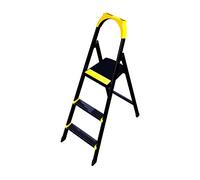 3, 4, 5, 6 Step Heavy Duty Portable Folding Anti Slip Step Ladders For DIY Strong Sturdy Aluminum Safety Household Stepladders for Home Kitchen Garage Gardening Industrial Use (Black, 3 Step)