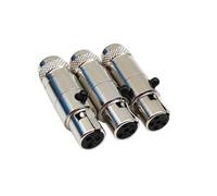3/4/5/6pin Mi-ni Aviation Connector Female Plug Male Socket Zinc Alloy+copper pins for MIC Microphone Video Connecting(Female Plug,20pcs,5P)