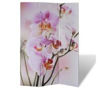 3/4/5/6x Room Divider Print Beach/Flower Wood Frame Foldable Pink/Blue 2-Side