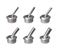 3/4/5/7/8/10mm Curved Heat Nozzle Set 6Pcs 45 Degree Bent Tips for Quick 861 Hot Air Rework Station Bent Heat Nozzle