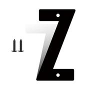 3/4/5 Inch Modern House Numbers with Screws Metal Door Number Black Mailbox Address Letters Sign Exterior Decorative, for Outside Apartment Wall Decor Garden Yard Street Cafe Hotel Office(Z,3In)