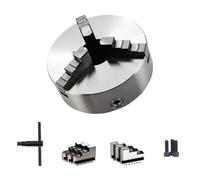 3/4/5 Inch Three Jaw Self-Centering Lathe Chuck K11-80/100/125 Mm Hardened Steel Wrench(K11-125)