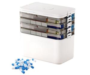 3/4/5 Layer Medicine Storage - Multi-layer Organizer Moisture Proof & Light | Portable Kit With Handle For Home, Travel & Emerge