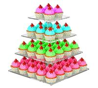3/4/5 Tier Acrylic Wedding Cake Stand Crystal Cup Cake Display Shelf With LED Light Cupcake Holder Serving Platter Party Decor