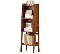 3/4/5 Tier Bookshelf Bamboo Bookcase,Freestanding Book Shelf with Dustproof Back Panel,Heavy Duty Storage Shelf for Small Spaces,Display Rack for Living Room,Bedroom,Study A,37 * 27 * 114CM