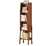3/4/5 Tier Bookshelf Bamboo Bookcase,Freestanding Book Shelf with Dustproof Back Panel,Heavy Duty Storage Shelf for Small Spaces,Display Rack for Living Room,Bedroom,Study A,37 * 27 * 146CM
