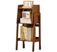 3/4/5 Tier Bookshelf Bamboo Bookcase,Freestanding Book Shelf with Dustproof Back Panel,Heavy Duty Storage Shelf for Small Spaces,Display Rack for Living Room,Bedroom,Study A,37 * 27 * 79CM